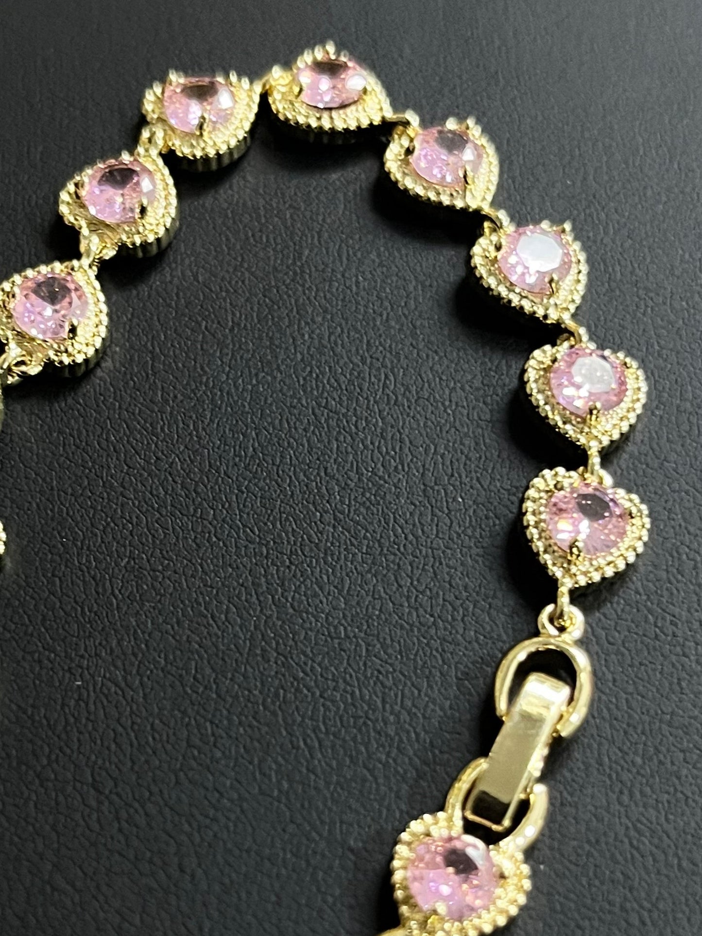 PULSERA CORAZON ROSA